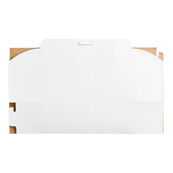 A white rectangular Southern Champion donut box with a lid.