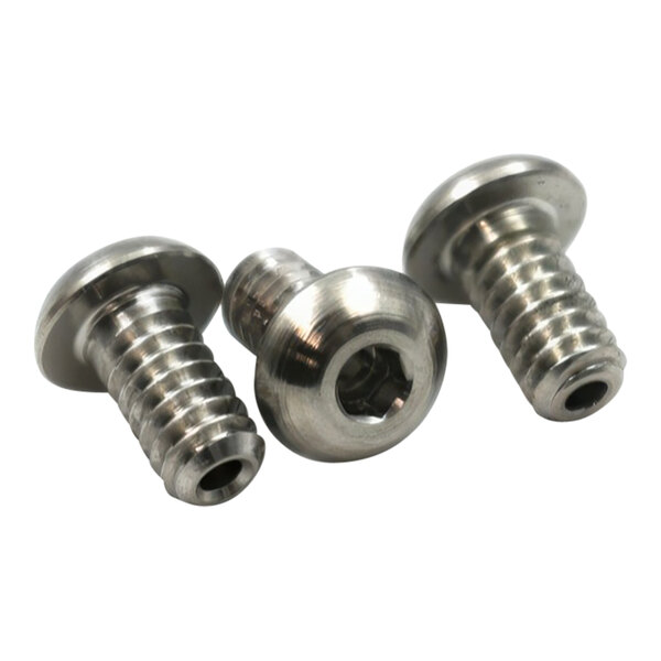 A group of Rhino Coffee Gear stainless steel screws with nuts on a white background.