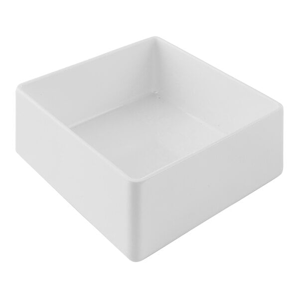 A white square Tablecraft bowl.