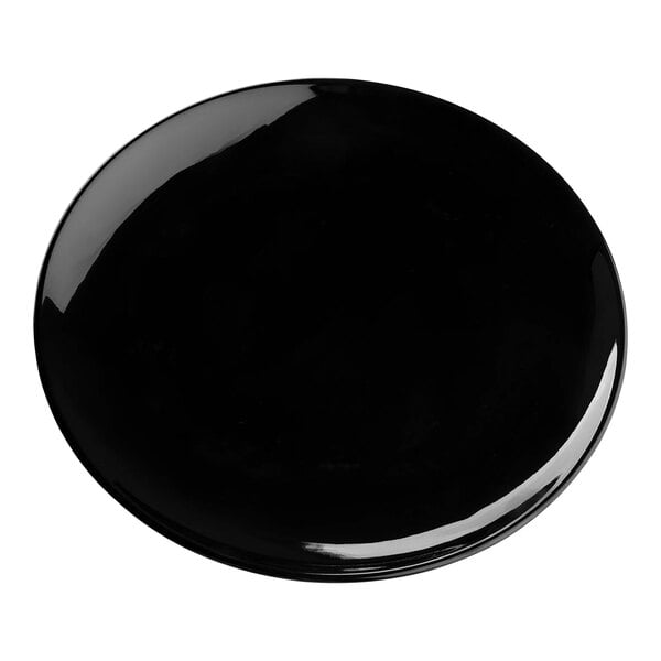 A Tablecraft Sierra Collection black melamine serving platter.