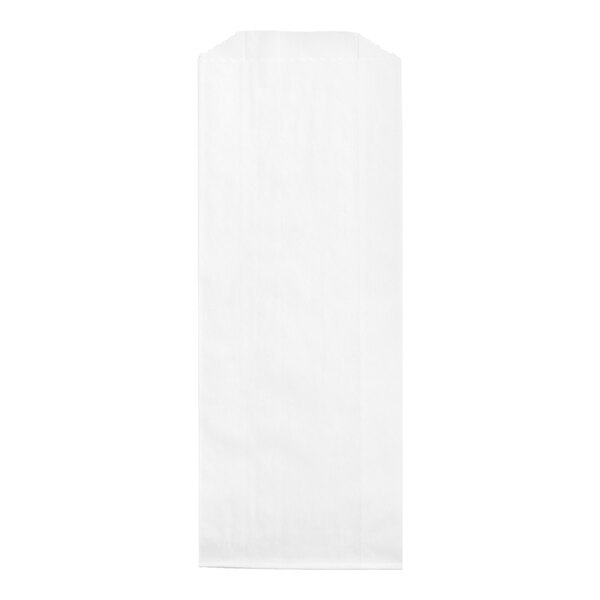 A white Bagcraft paper hot dog bag.