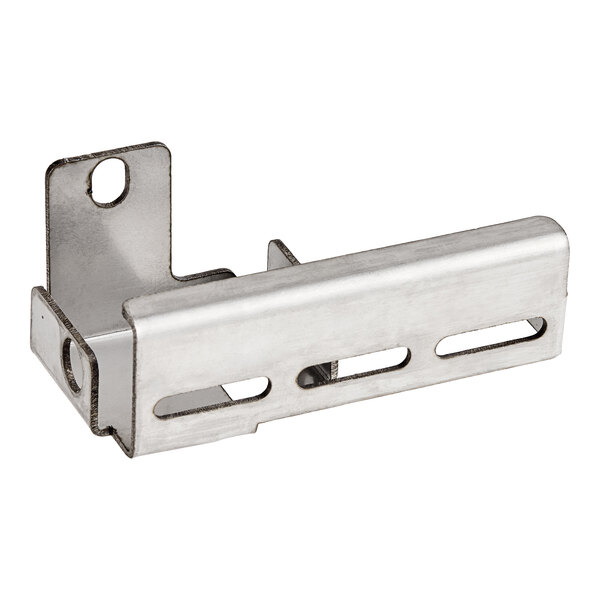 A close-up of a stainless steel Avantco Hi-Limit Probe Bracket.