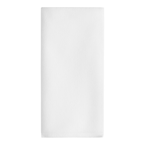 A white square Morcon Valay dinner napkin.