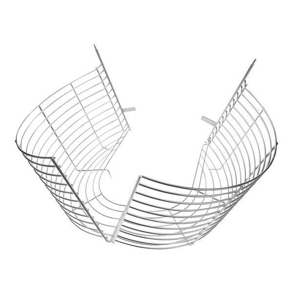 A metal wire bowl safety ring with curved edges.