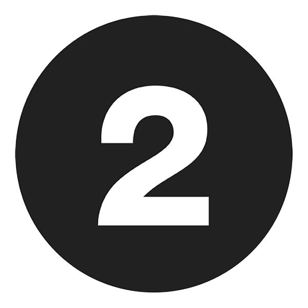 A black circle label with a white number 2.