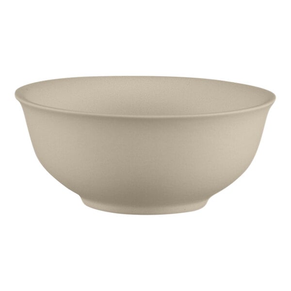 A gray RAK Porcelain bowl on a white background.