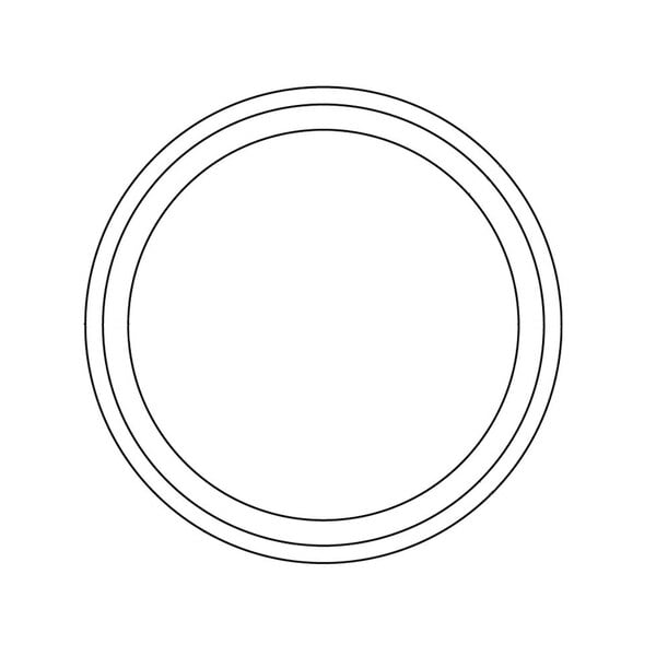 A black circle on a white background.