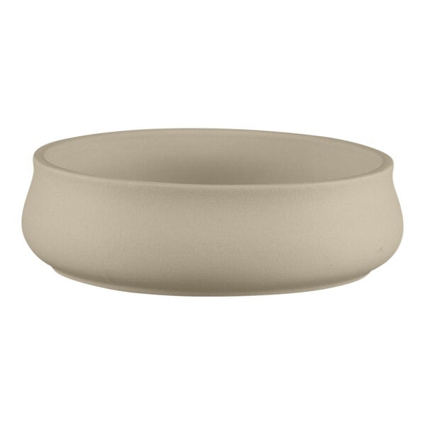 A close-up of a gray RAK Porcelain Thali bowl with a white background.