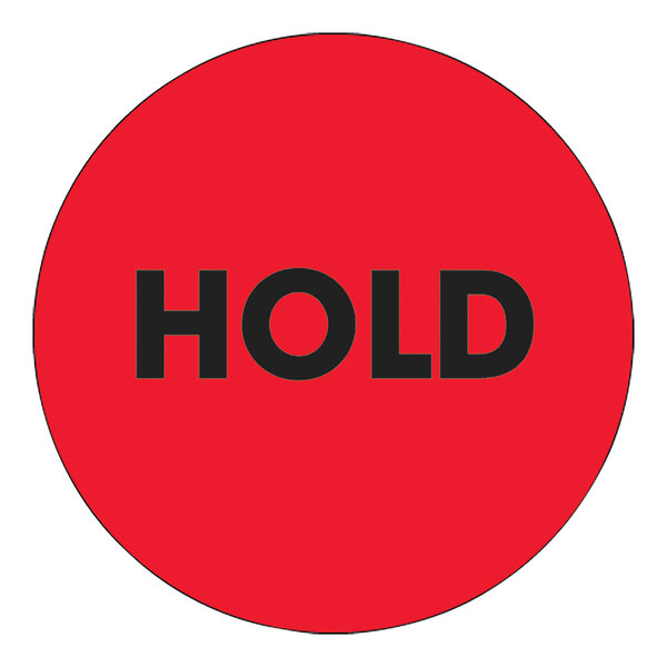 A red Tape Logic round label with black text.