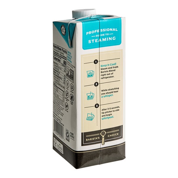 A carton of Califia Farms Barista Blend Coconut Milk with blue and white text.