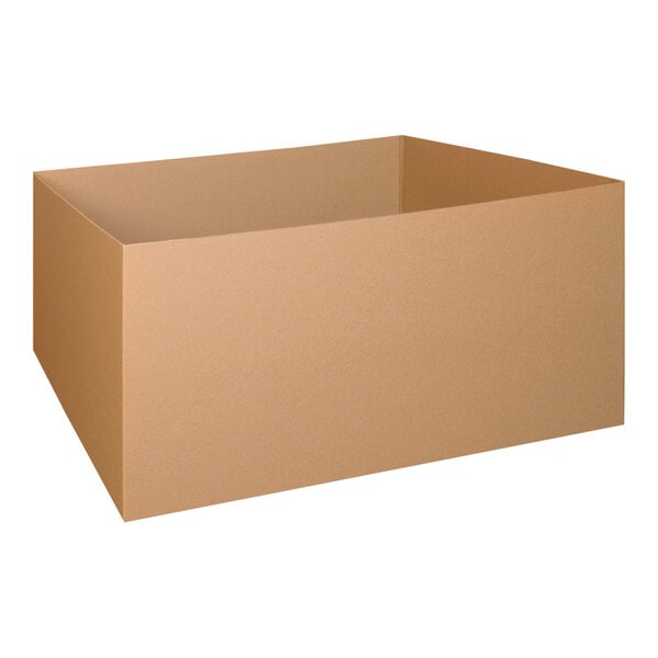 A bundle of five brown Lavex double-walled cardboard boxes with a lid.