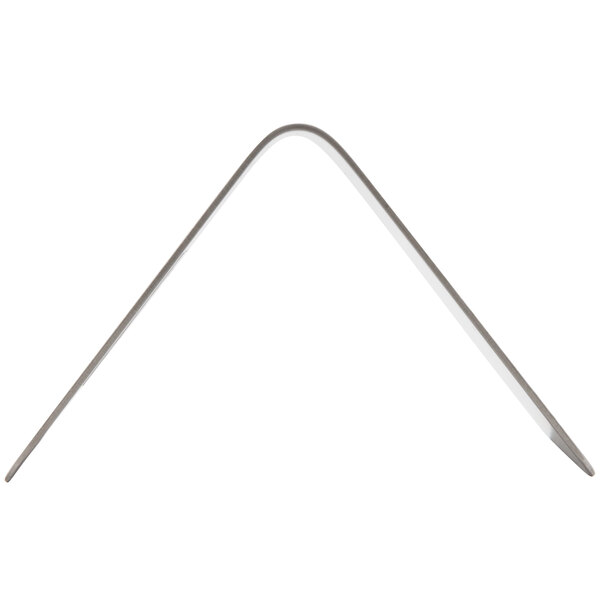 A long thin metal stick with a triangle at the end.