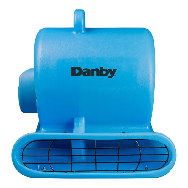 A blue Danby air blower with black text on it.