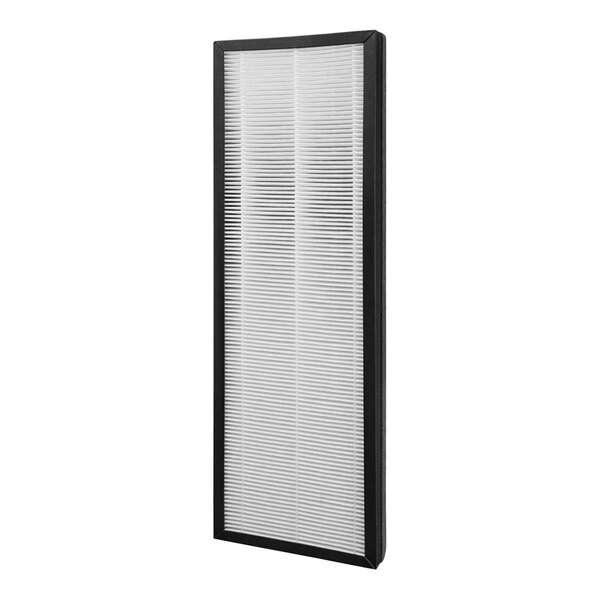 A black and white Danby True HEPA air filter with an activated carbon pre-filter.