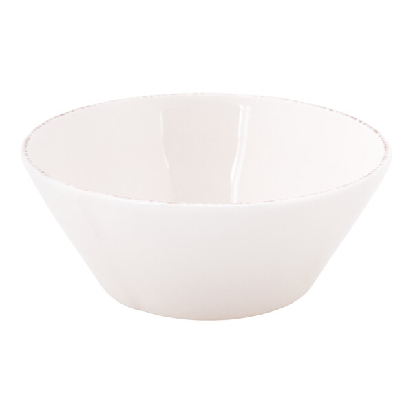 Libbey Farmhouse 30 oz. Round Cream Porcelain Serving Bowl - Sample
