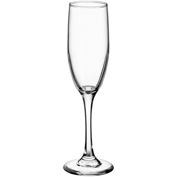 A clear Libbey Embassy tall flute glass.
