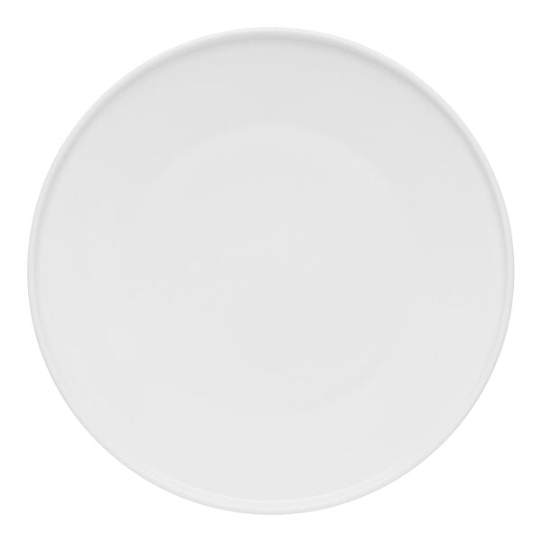 A white Libbey porcelain plate with a plain edge.