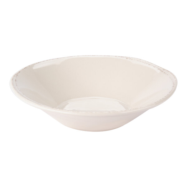 Libbey Farmhouse 12 oz. Round Cream Porcelain Grapefruit Bowl - Sample