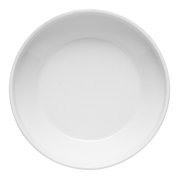 A white bowl with a white background.