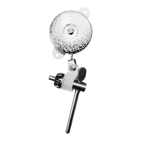 A KEY-BAK industrial equipment tether with a metal clamp and chain.