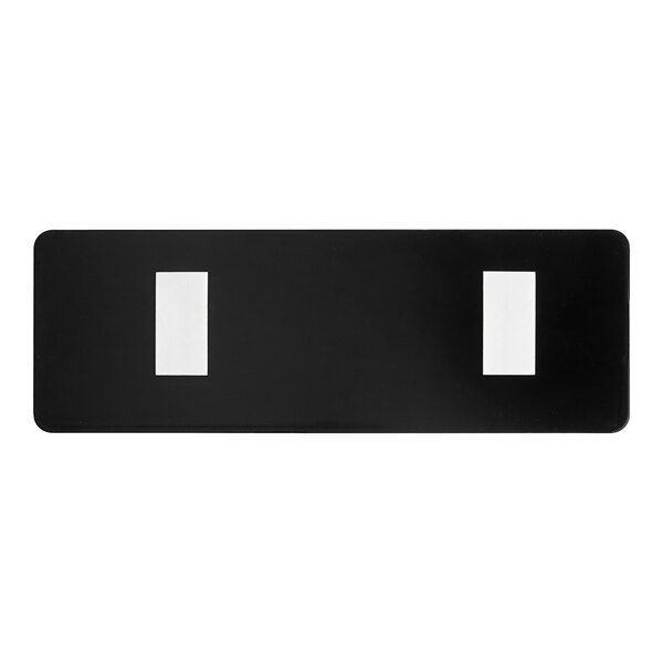 A black rectangular sign with a white border and white rectangles that reads "Not Responsible for Lost or Stolen Articles" in black.