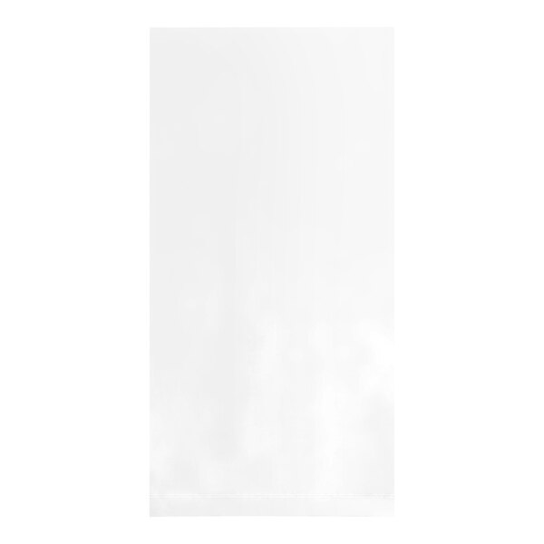 A clear rectangular Lavex poly bag on a white background.