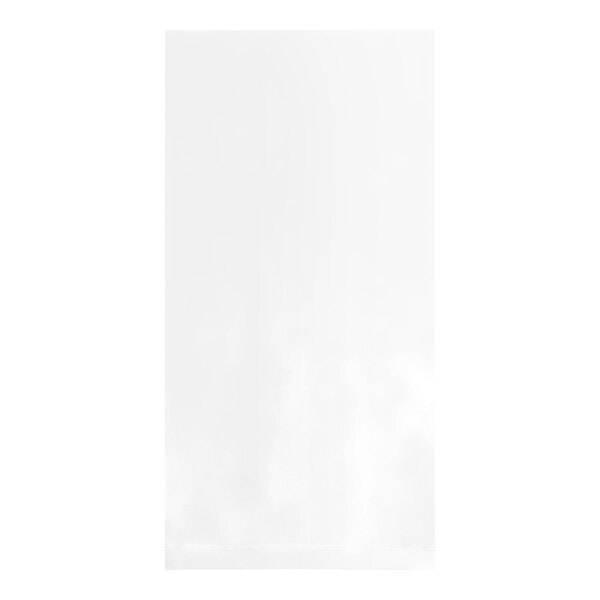 A Lavex clear rectangular poly bag on a white background.