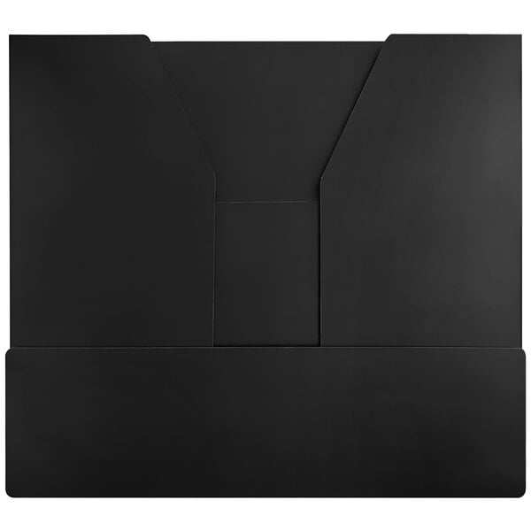 A black rectangular Lancaster Table and Seating foldaway bar with a white border.