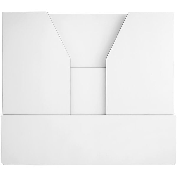 A white rectangular Lancaster Table and Seating foldaway bar with a black border.