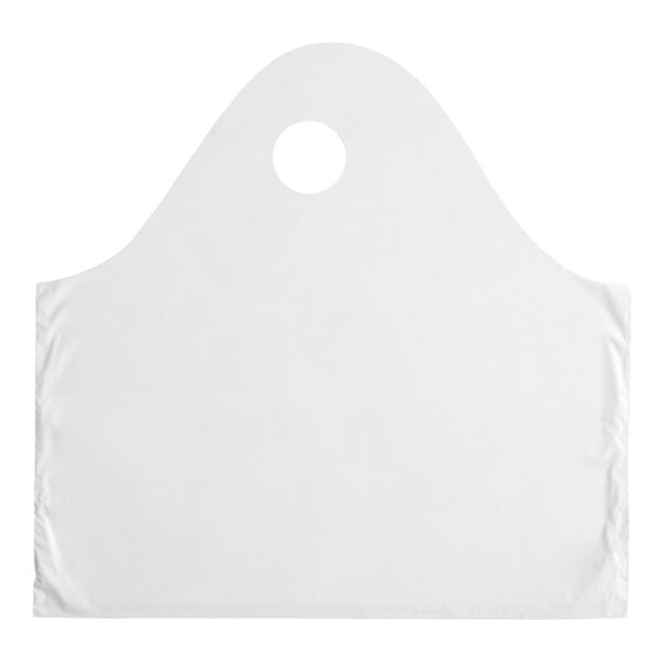 A white unprinted standard-duty plastic wavetop bag with a handle hole.