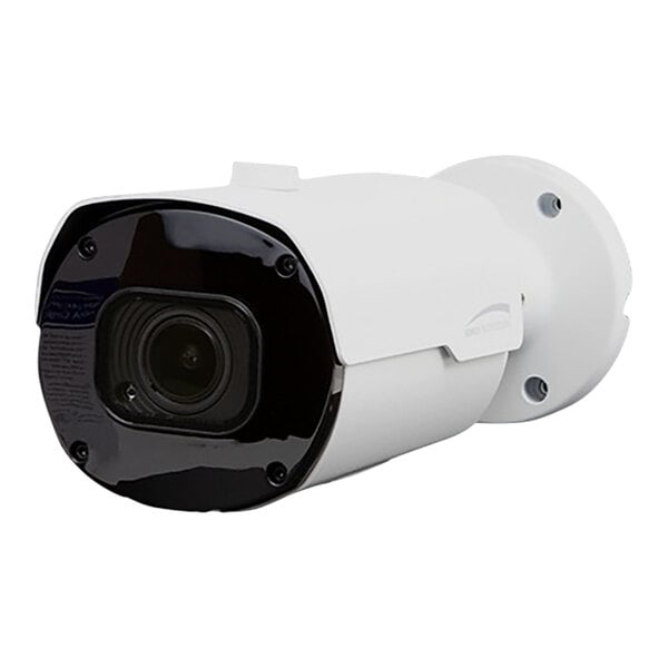 A white Speco Technologies IP bullet camera with a black lens.