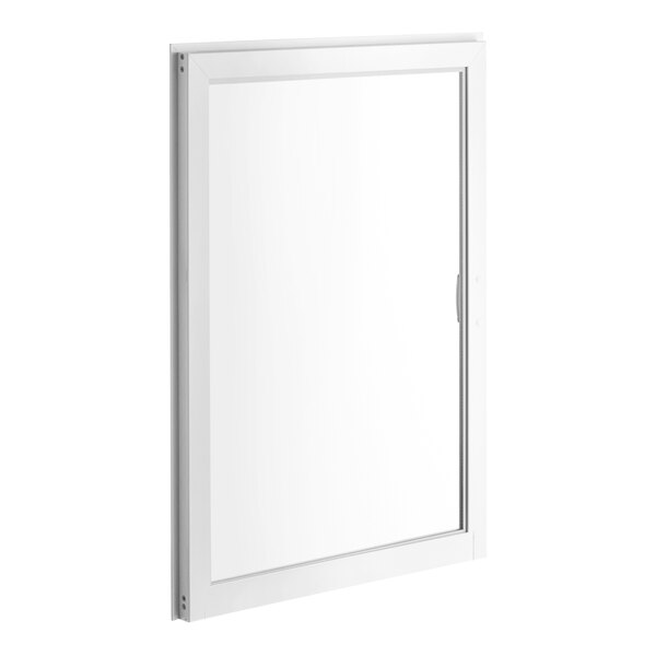 A white rectangular window with a white frame.