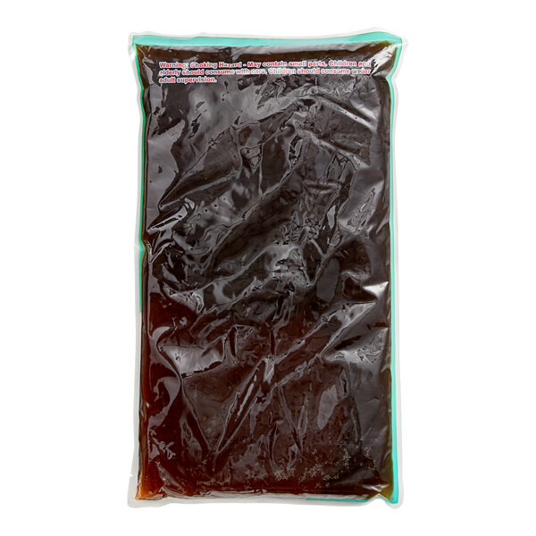 A plastic bag of Possmei Brown Sugar Magic Crystal Boba liquid.