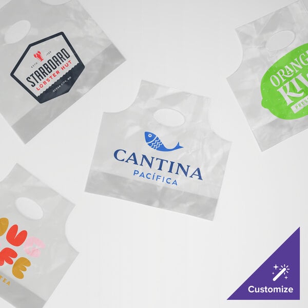 Choice 11" x 3 1/2" x 10" Clear Unprinted Light-Duty Plastic Grab and Go Bag - 500/Case