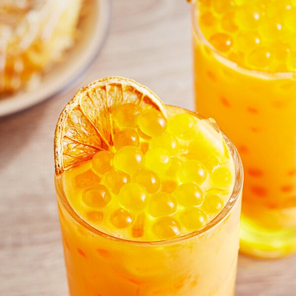 Possmei Passion Fruit Popping Boba 7.05 lb. - 4/Case