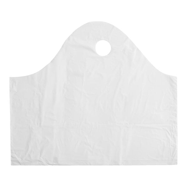 A white unprinted standard-duty plastic wavetop bag with a circular handle opening.