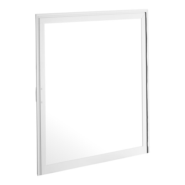 A white rectangular window with a white frame.