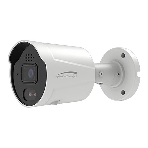 A white Speco Technologies IP bullet camera with a black lens.