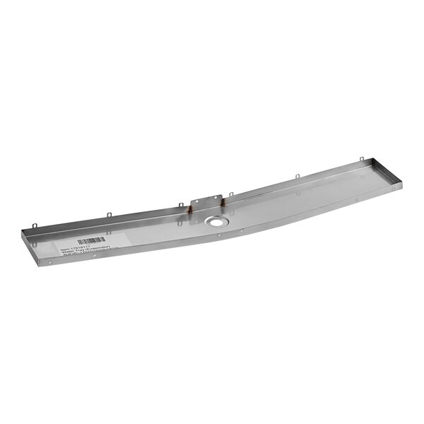 A metal Avantco Evaporator Drain Pan with holes.