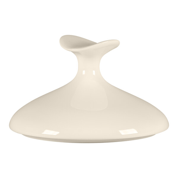 A RAK Porcelain Bravura bone china plate cover with a curved neck.