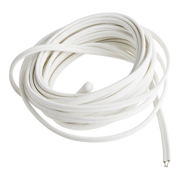 An Avantco white temperature probe with a white coil of wire.
