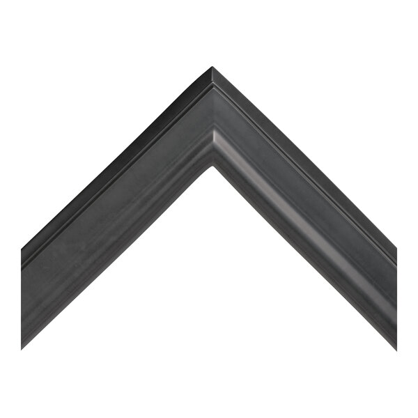 A close-up of a black Avantco door gasket corner on a white background.