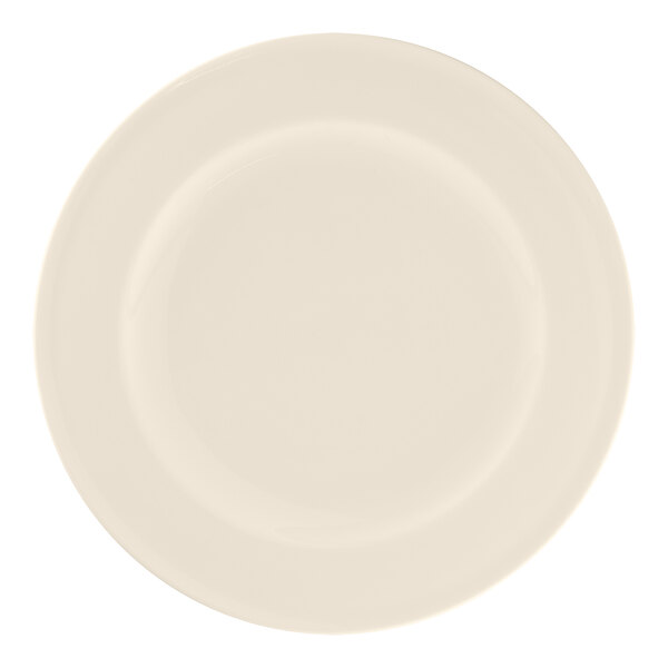 A white RAK Porcelain bone china plate with a plain white rim.