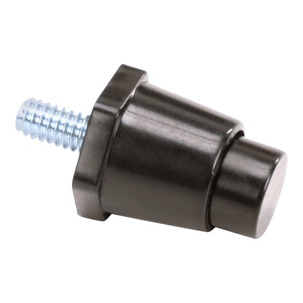 A black plastic Vollrath leg knob with a screw.