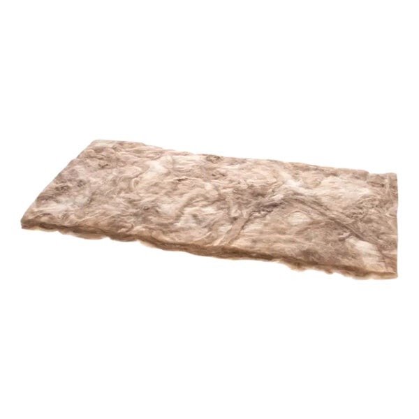 A rectangular piece of brown fiberglass insulation.