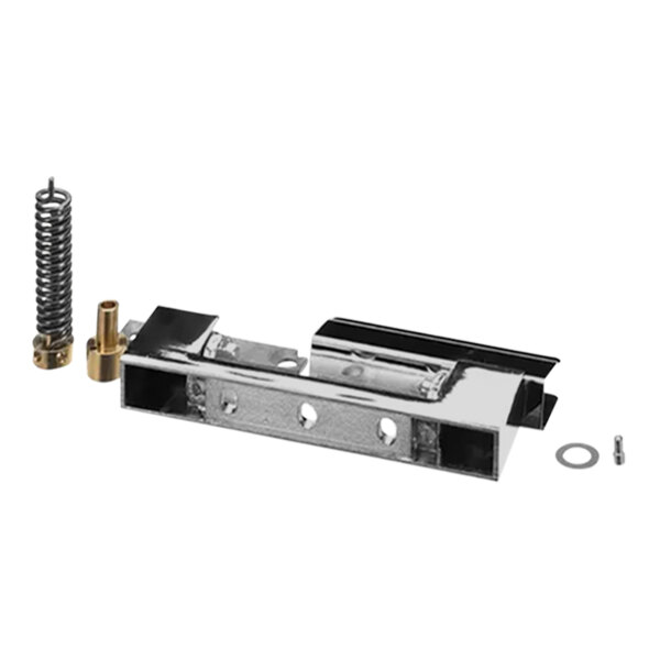 A metal piece with a spring and screws, the Z-600-1786 self-closing hinge.