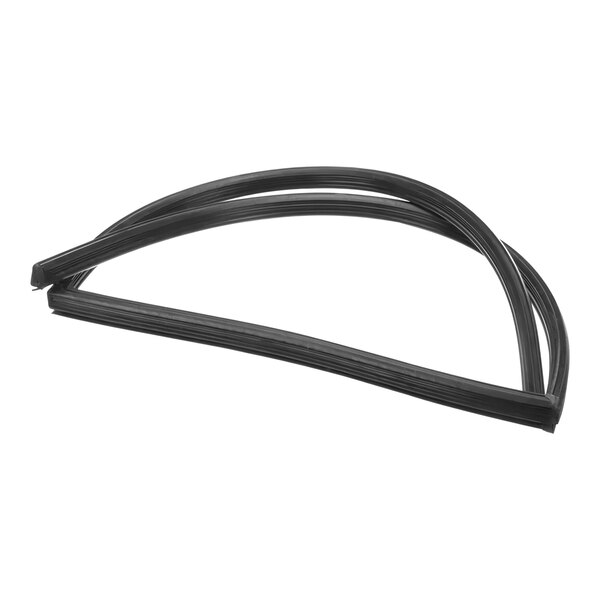 A black silicone rubber Dr. Gasket for a window.