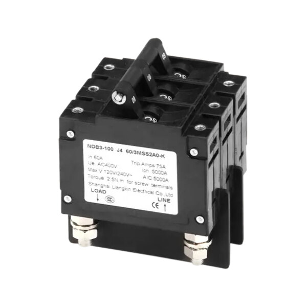 A small black Garland / US Range circuit breaker with white text.