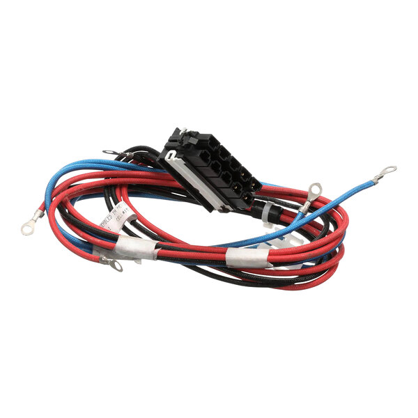 A Garland / US Range wiring harness with red and blue wires.