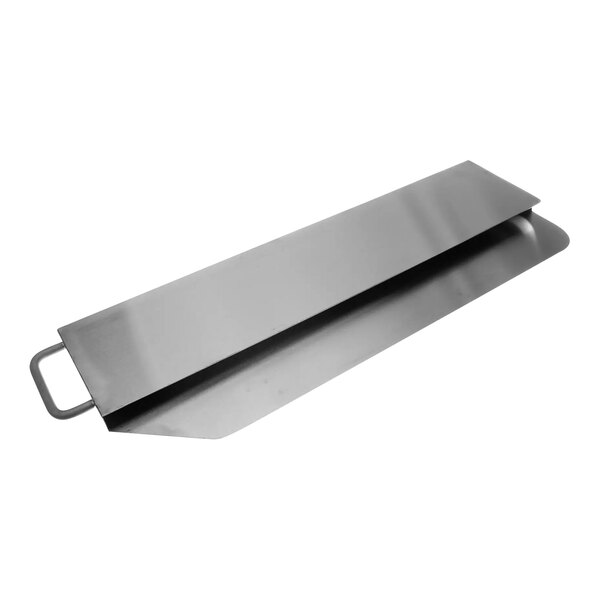A stainless steel Garland grease drawer assembly with a handle.